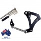 FORD FALCON MUSTANG CLEVELAND 302 351C VEE BELT PULLEY AND BRACKET KIT ALTERNATOR AND POWER STEERING GLOSS BLACK FINISH